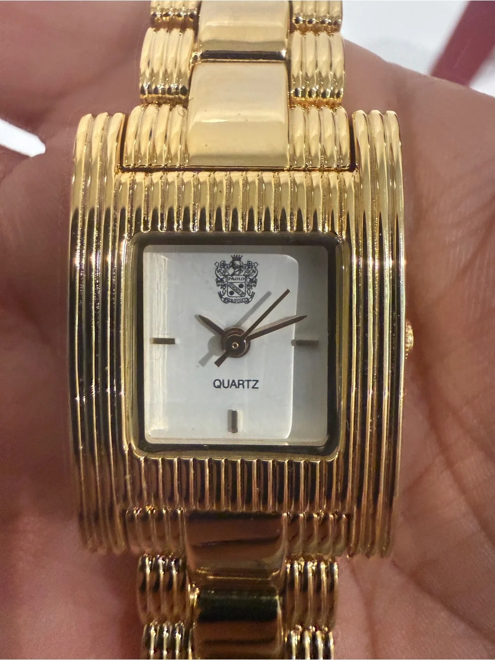 Vintage Paolo Gucci Gold-Tone Bracelet Watch